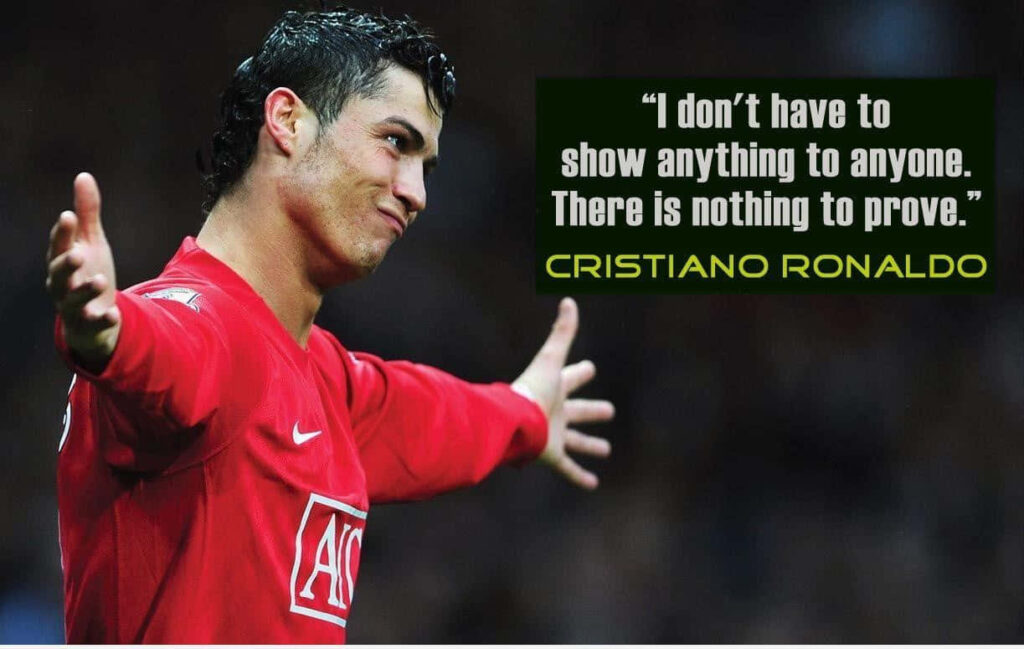 Cristiano Ronaldo Wallpaper: Confident Pose & Inspiring Quote