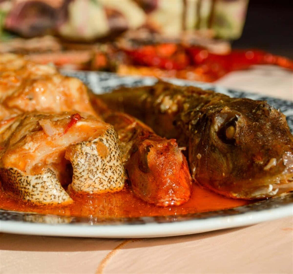 Croatian Brudet Wallpaper: Close-Up of Flavorful Fish Stew