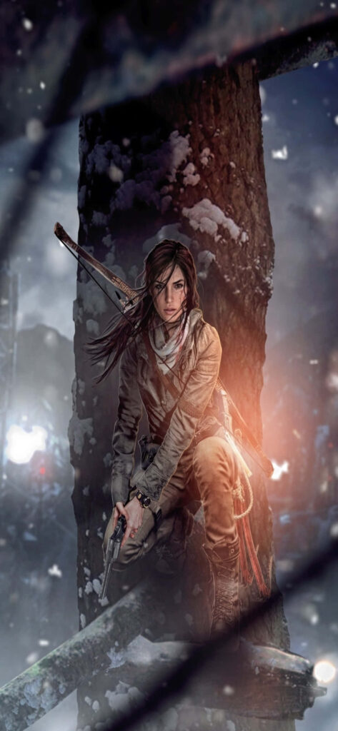 Ascending to New Heights: Capturing Lara Croft's Adventurous Spirit on the Summit of 'Rise of the Tomb Raider' Wallpaper