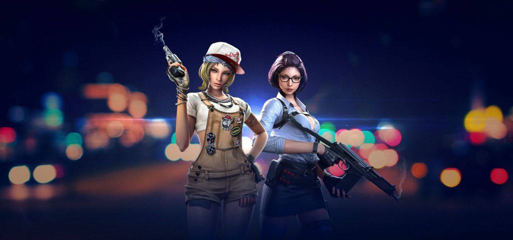 Two tactical female operatives in urban night setting Crossfire Fox Undercover game wallpaper