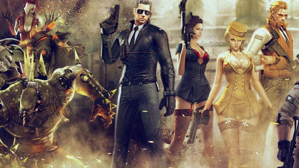 Crossfire game wallpaper intense tactical mercenaries menacing mutant smoky cinematic background