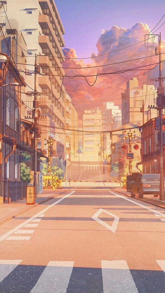 Enchanting Urban Tapestry: Anime Metropolis Revealed Wallpaper