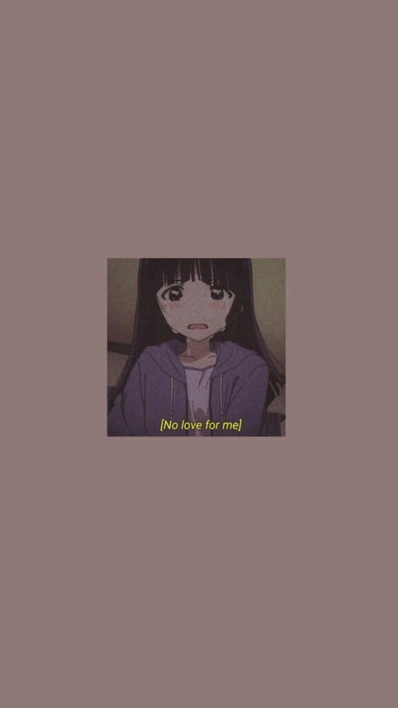 Crying Anime Girl Wallpaper: Melancholic Minimalist Aesthetic PFP
