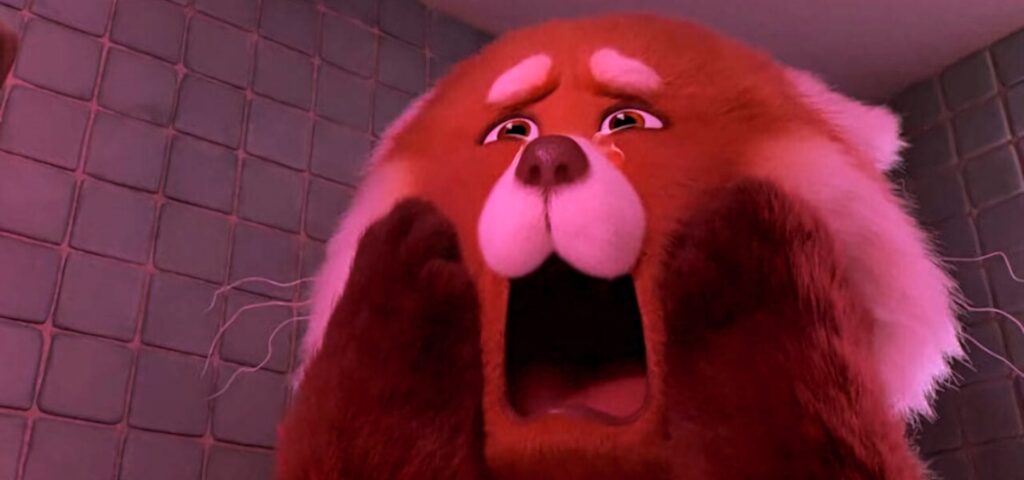 Crying Red Panda Wallpaper - Expressive Moment from Turning Red