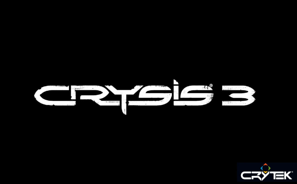 Sleek and Stylish 4k Crysis 3 Logo Fusion with Crytek Touch on Dark Canvas Wallpaper