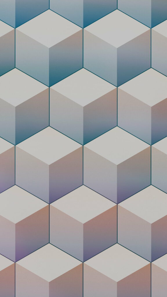 Light-playful Cubes: A Simple 3D Pattern for HD Phone Wallpaper