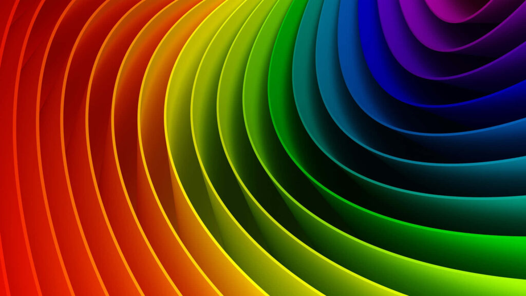 Colorful 3D Layers Curved Rainbow Wallpaper - Free Background Photo
