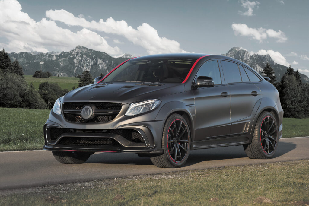 Custom Mercedes-Benz GLE-Class C292 Wallpaper: Red Accents & Scenic View
