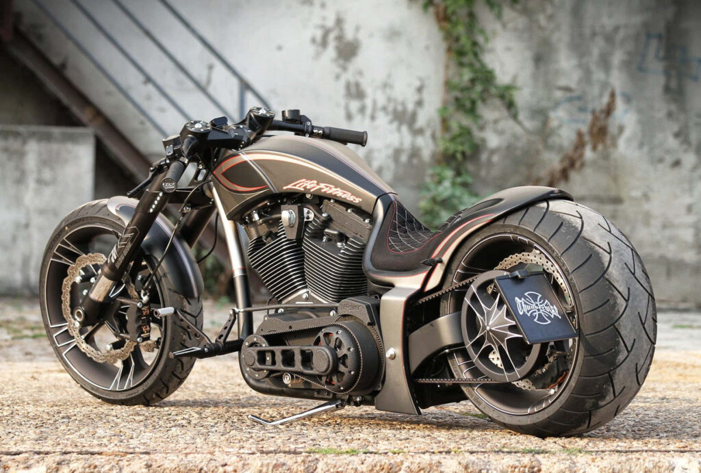 Custom Matte Black Motorcycle Wallpaper - Open Road Adventure