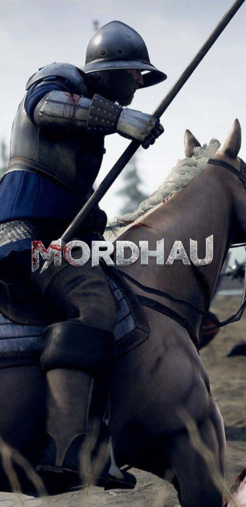 Medieval Warrior on Horseback with Polearm in Mordhau Battlefield Wallpaper