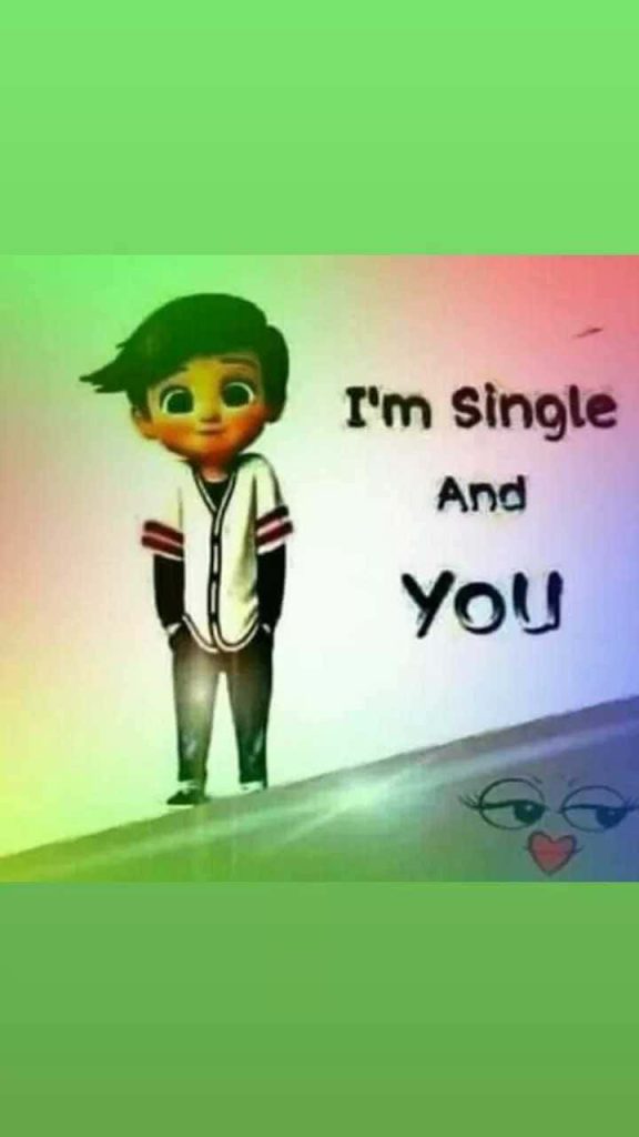 3D boy in white jacket with heart eyes emoji and single status caption on vibrant background Wallpaper