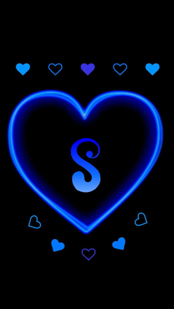 S is for Style: A Charming Dark Blue Alphabet Wallpaper for Your HD Phone Background