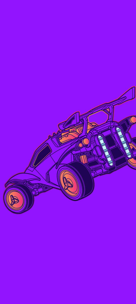 Rocket League Dreams: The Stylish Octane Adventure in Neon Hues Wallpaper
