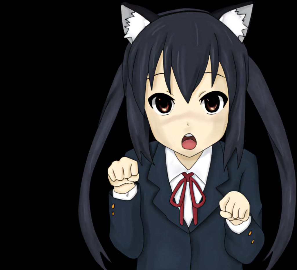 Anime Girl with Cat Ears: Cute Formal Outfit Wallpaper Background