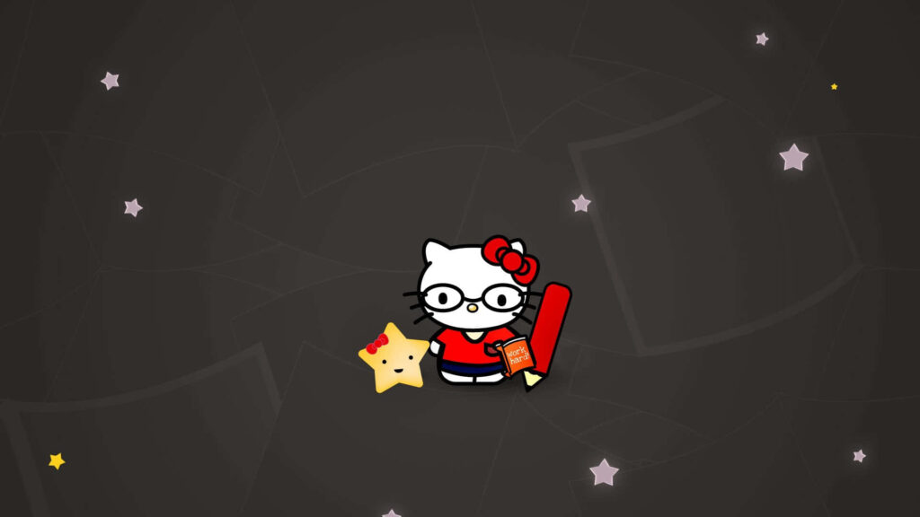 Cute Astronaut Character Wallpaper with Starry Minimalist Design
