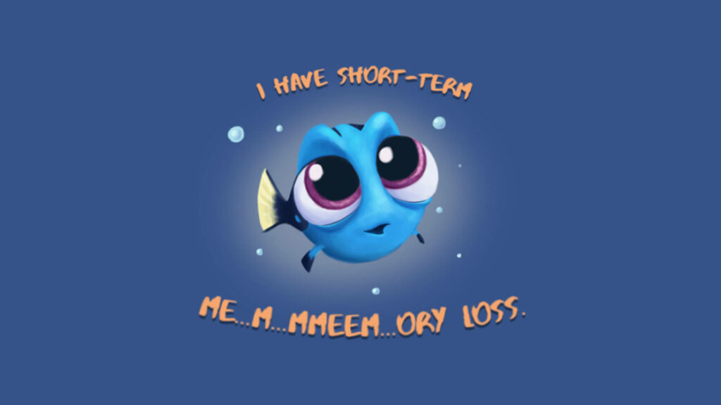 Adorable Baby Dory Wallpaper: Short-Term Memory Loss Blue Background