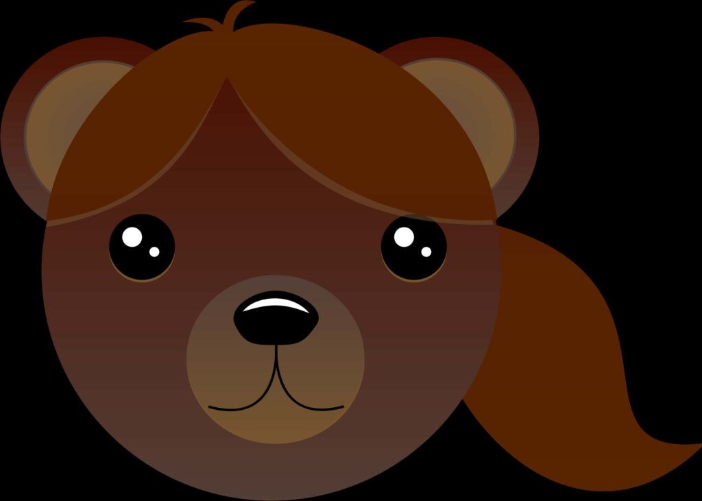 Cute Cartoon Bear Face Wallpaper: Adorable & Cheerful Background