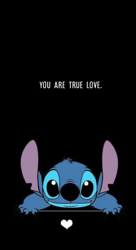 Vibrant Cartoon Character Peeking: 'You Are True Love' Wallpaper
