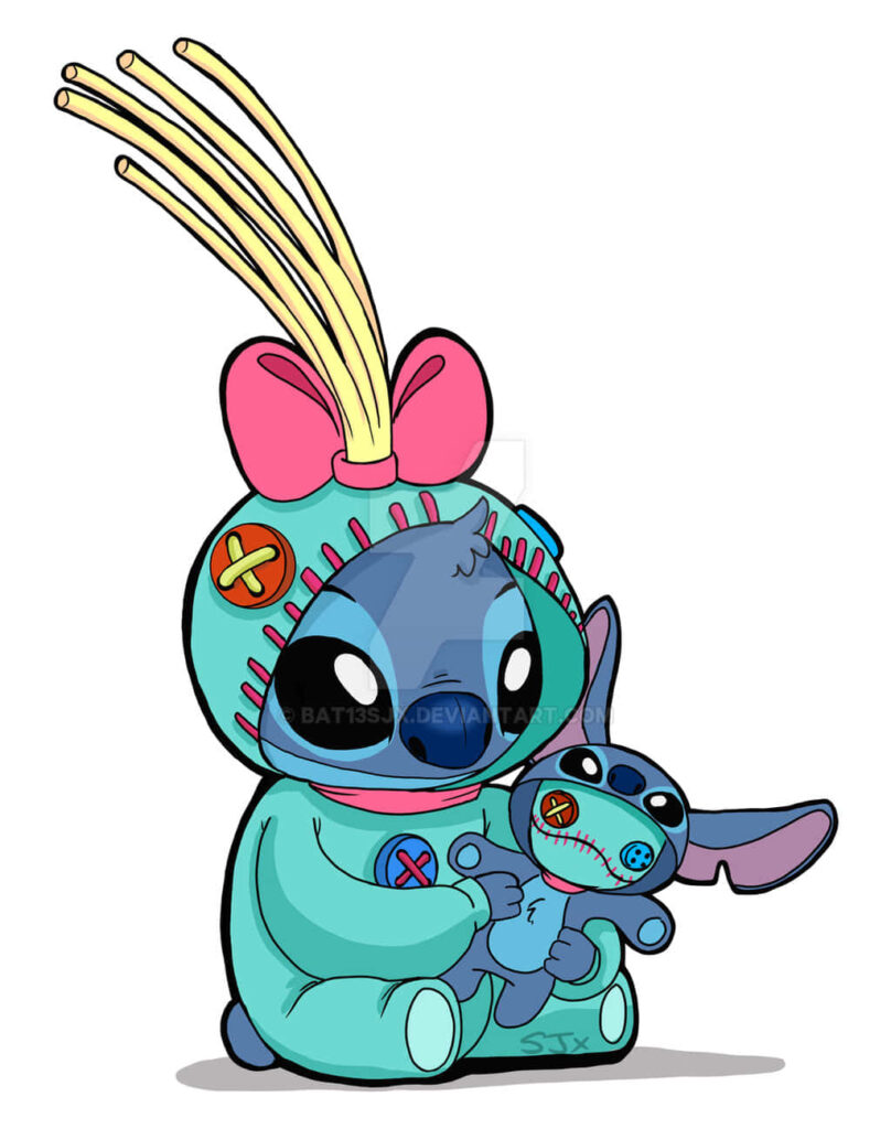 Charming Cartoon Creature Wallpaper with Plush Toy in Bright Colors