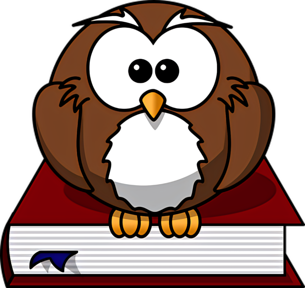 Cute Cartoon Owl on Book Wallpaper - Whimsical Decorative Design