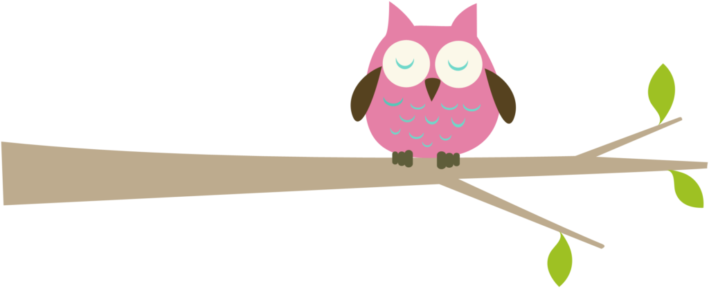 Cute Pastel Owl on Tree Branch Wallpaper: Whimsical Background Art