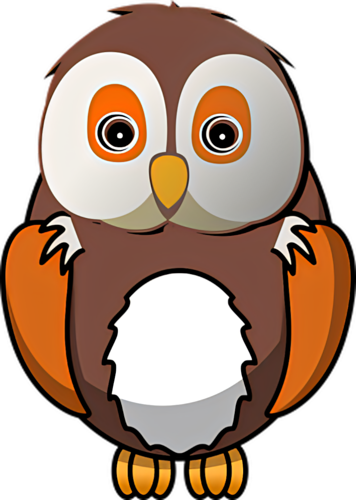 Charming Cartoon Owl Wallpaper: Whimsical Vector Illustration