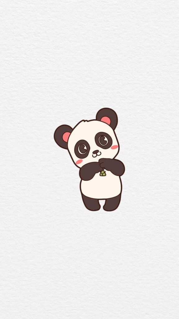 Cute Cartoon Panda iPhone Wallpaper - Nature's Charm for Your Screen