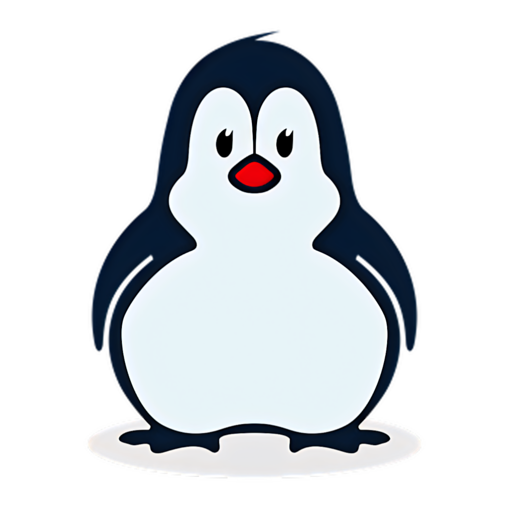 Adorable Cartoon Penguin Wallpaper for a Whimsical Device Background