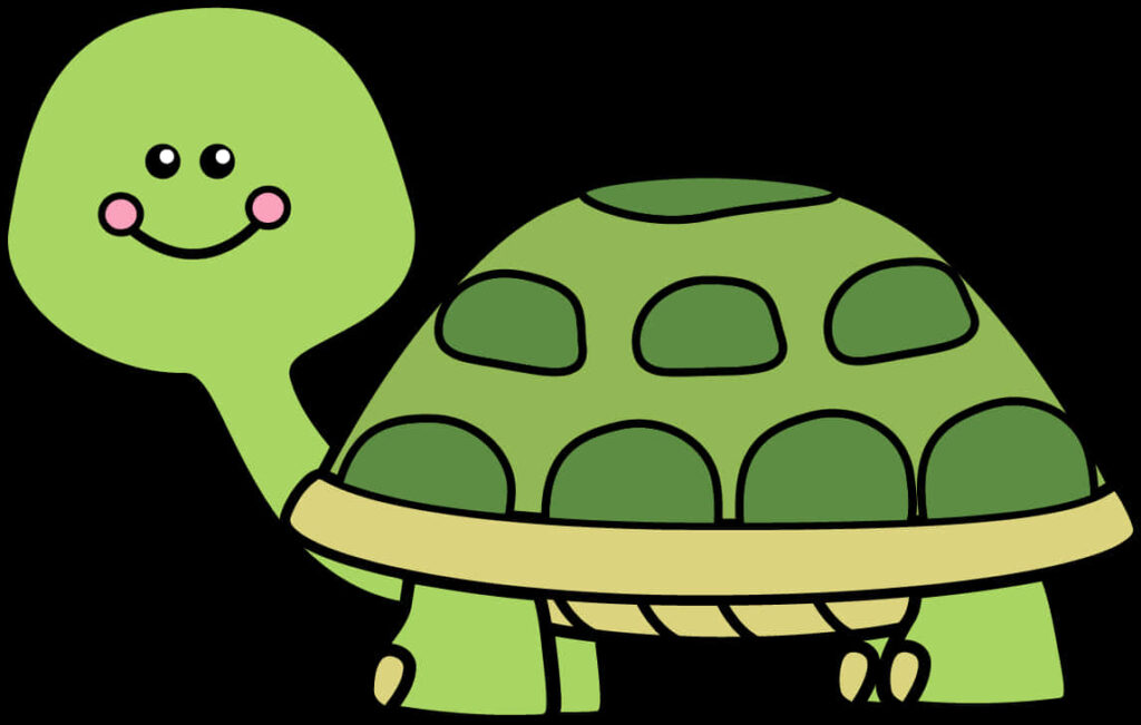 Cheerful Cartoon Turtle Wallpaper - Whimsical Green Shell Design