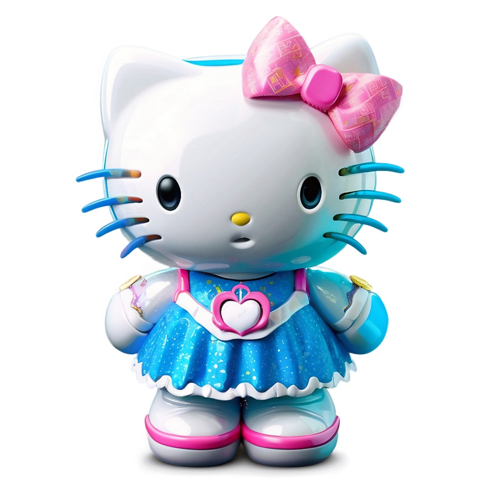 Cute Character Wallpaper: White Face, Pink Bow & Colorful Background