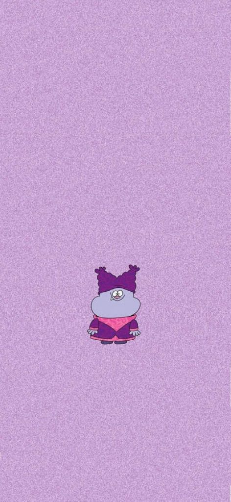 Chowder Cartoon Network wallpaper with pastel purple textured background nostalgic aesthetic design