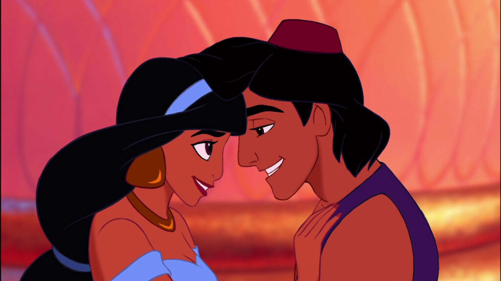 Heartwarming Disney Wallpaper: Princess Jasmine & Aladdin Moments