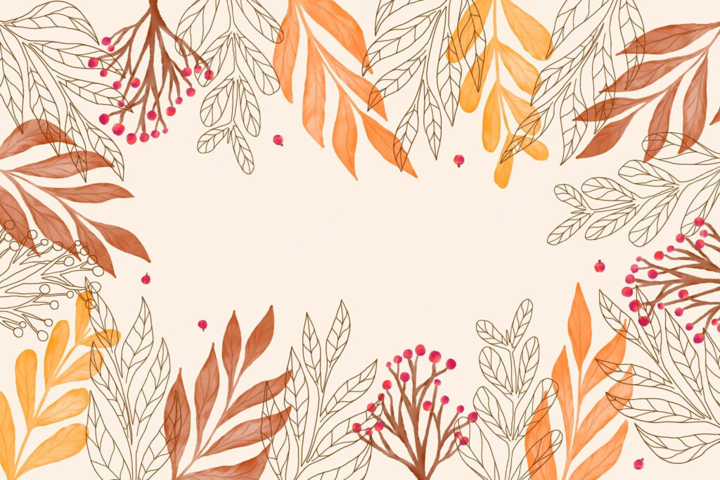 Cosy Autumn Charm: Delightful Fall-inspired Pattern for a Perfect Background Wallpaper