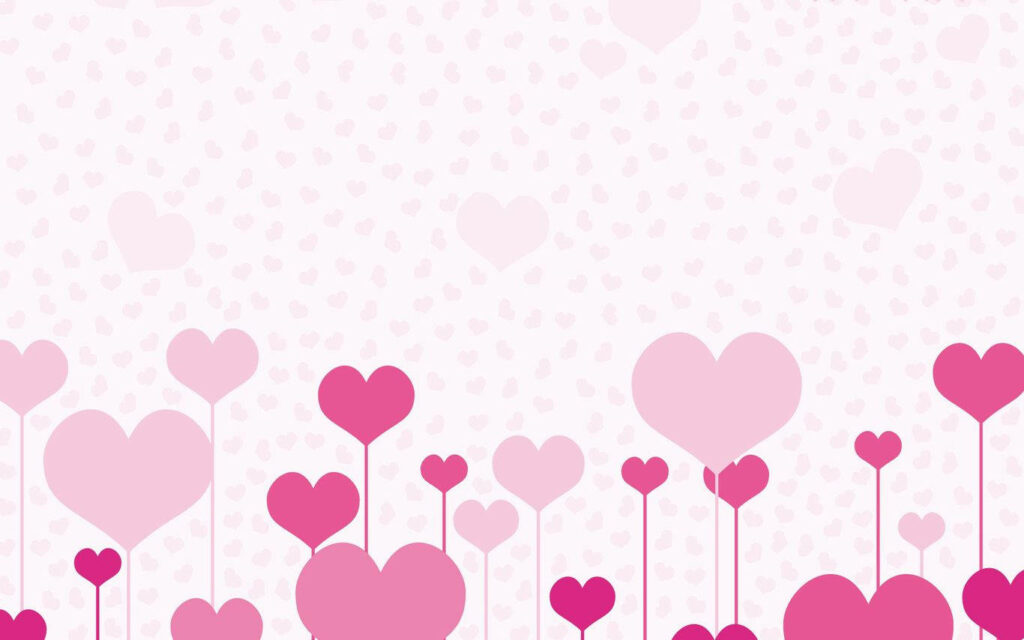 Charming Pink Heart Wallpaper Background - Romantic Love Aesthetic