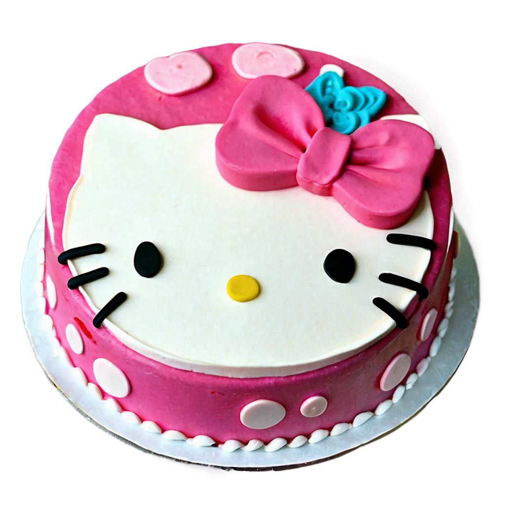 Adorable Hello Kitty Cake Wallpaper in Pink & White Design