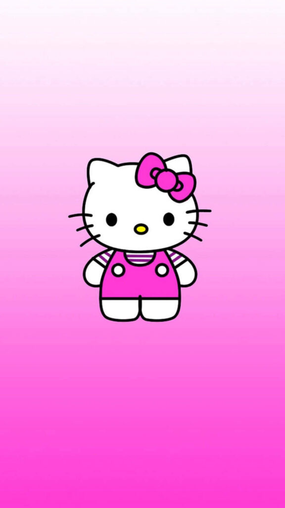Adorable Hello Kitty Pink Wallpaper with Soft Gradient Background