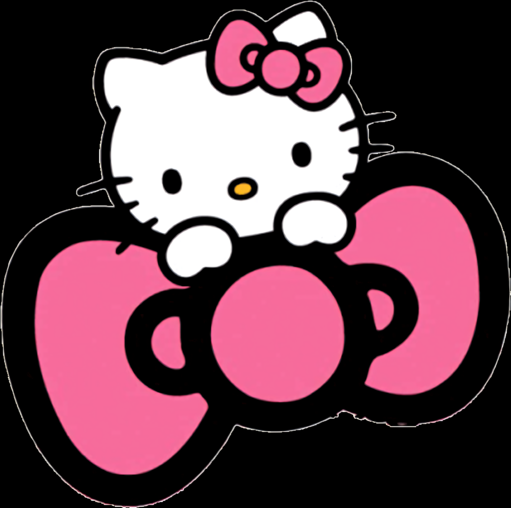 Charming Hello Kitty Wallpaper with Iconic Pink Bow Design