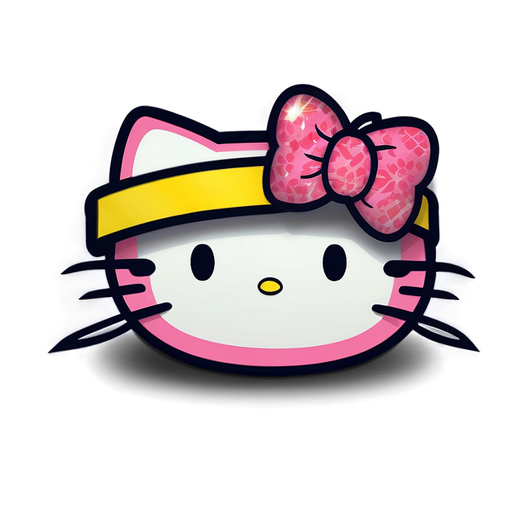 Charming Hello Kitty Wallpaper with Pink Bow & Soft Gradient Background