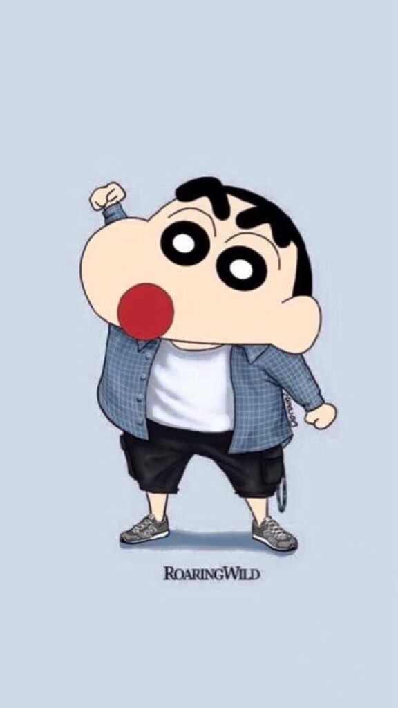 Adorable Stand: Shinchan as a Cutie-Pie Kid - HD Phone Wallpaper Background