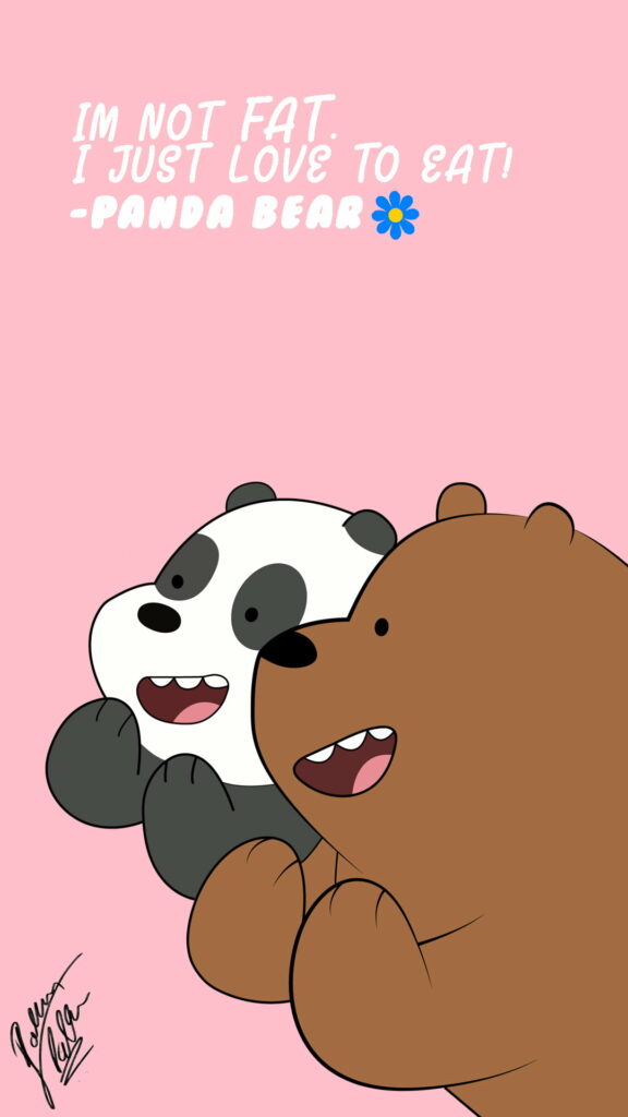 Cute and Minimal We Bare Bears: A Lovable Trio for Your HD Phone Wallpaper Background