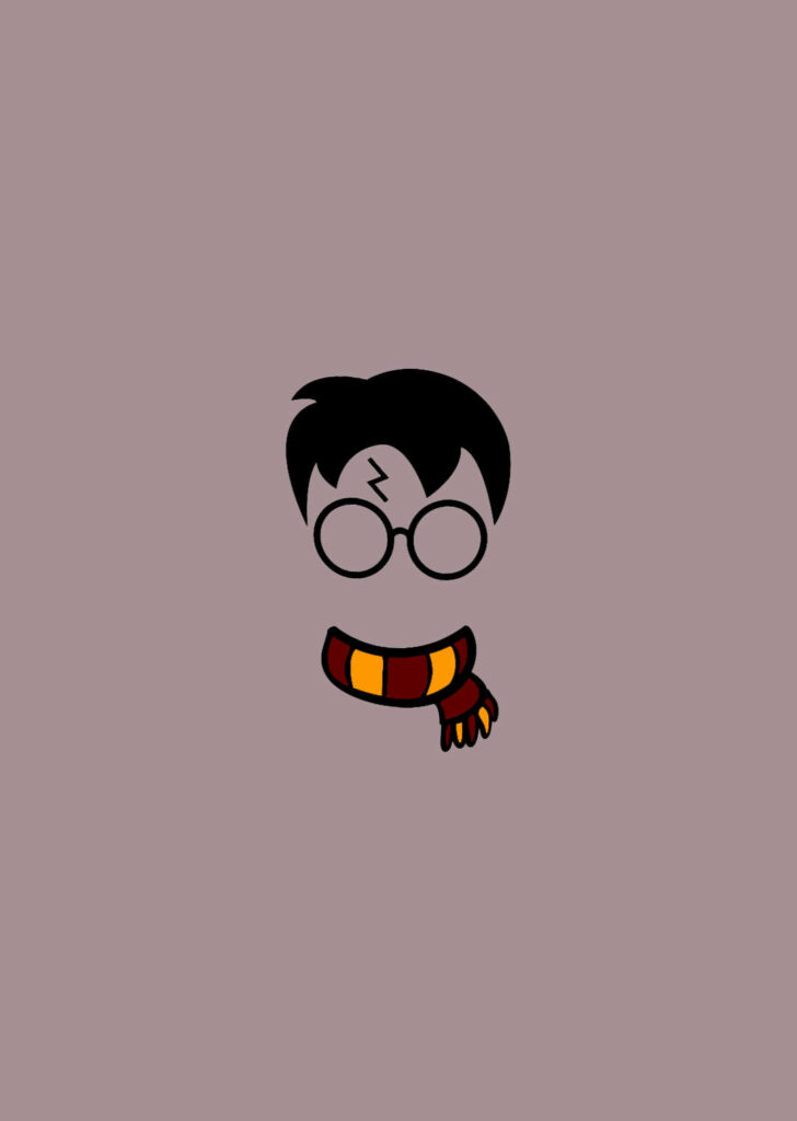 Minimalist Harry Potter Wallpaper: Cute Art with Iconic Elements