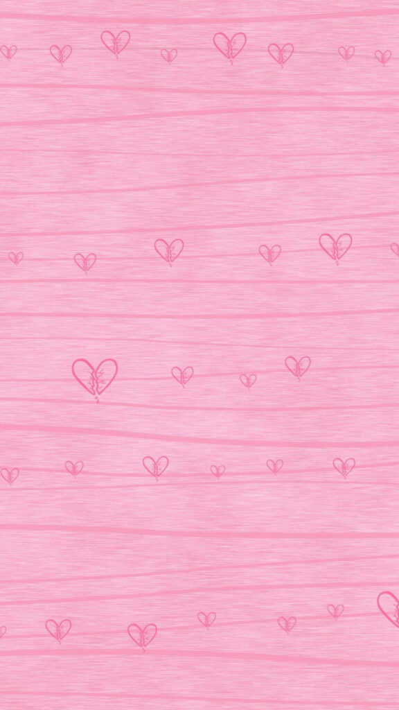Romantic Minimalist Wallpaper: Pink Hearts on Soft Textured Background