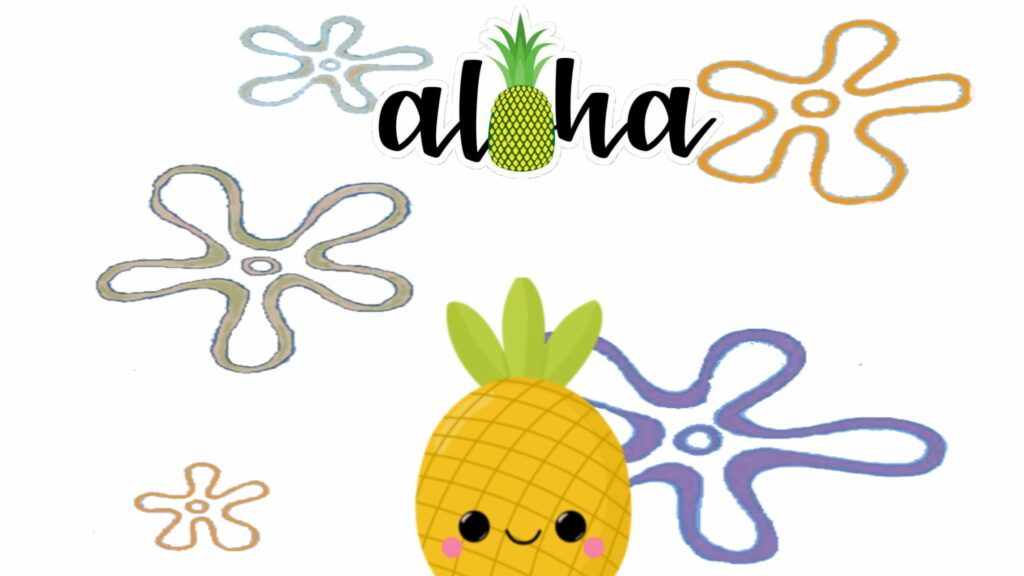 Aloha Pineapple: A Cute and Tropical HD Wallpaper Background Photo with Fruit Edit Using Picsart