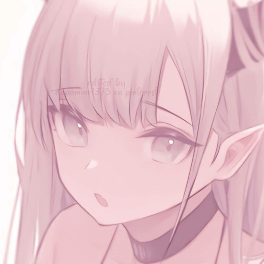 Pastel Anime Elf Girl Wallpaper - Perfect for Discord PFP