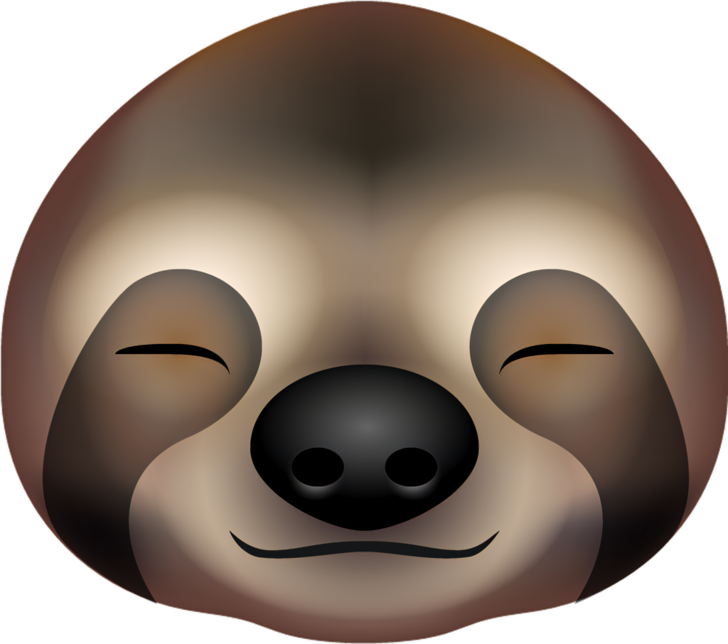 Tranquil Sloth Emoji Wallpaper: Relaxing Earthy Tones for Serenity
