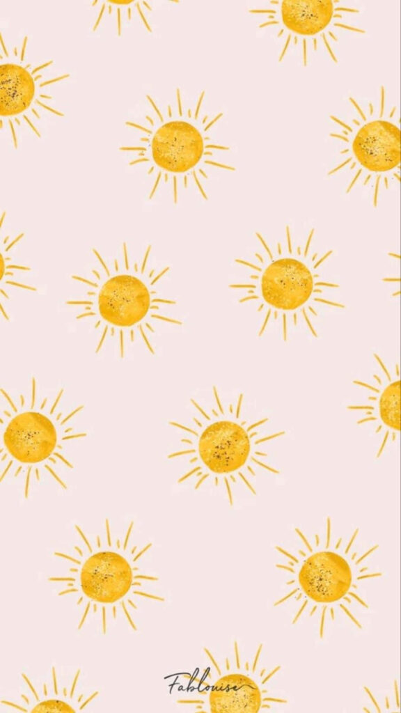 Radiant Happiness: A Playful Cartoon Sun Brimming with Joy Wallpaper
