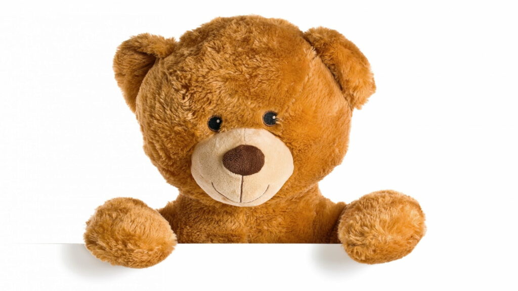 Cuddly Companion: A Delightful Man-Made Teddy Bear in HD Wallpaper