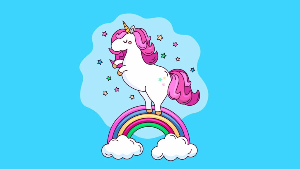 Whimsical Wonders: A Charming Display of Graceful Unicorns in HD Wallpaper