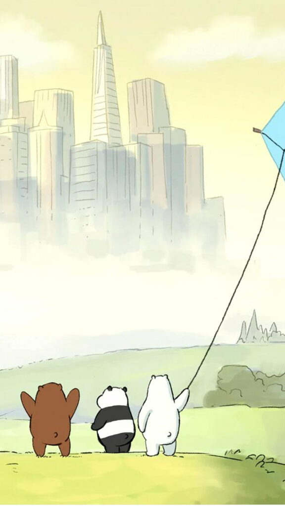 Cute Cartoon Trio: We Bare Bears in Stunning HD Phone Wallpaper!