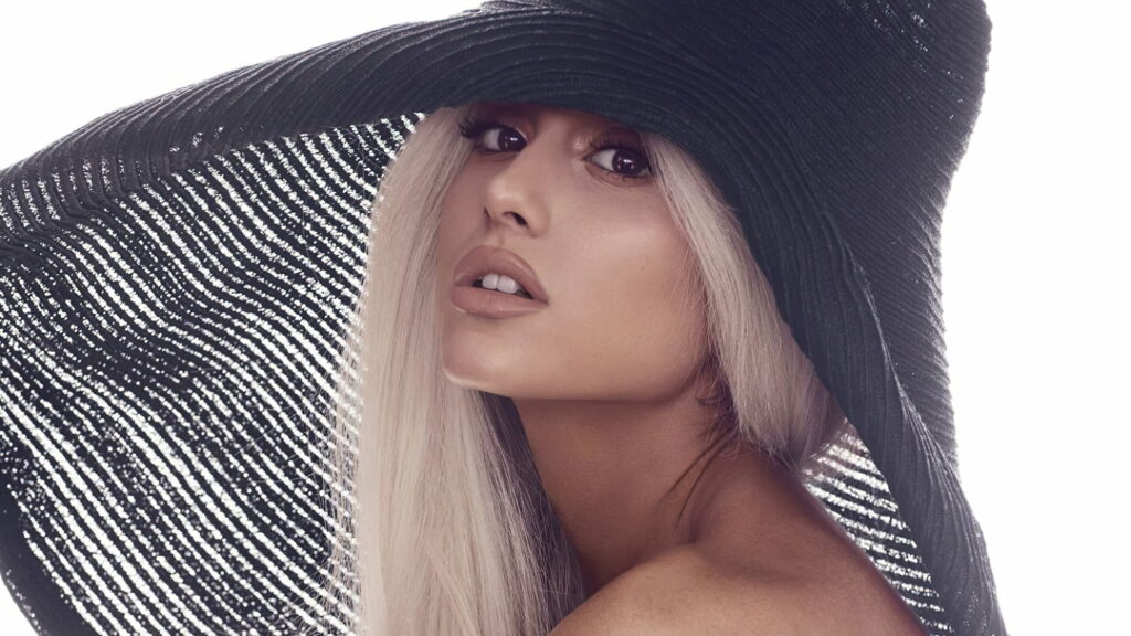 Glamorous Ariana Grande sporting a chic black headpiece - Stunning HD wallpaper of the iconic celebrity